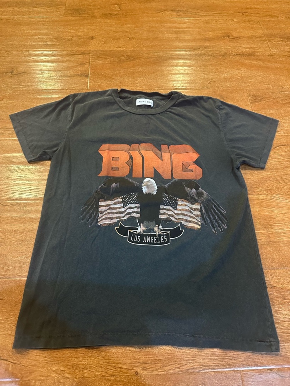 Anine Bing Black Crewneck Tee